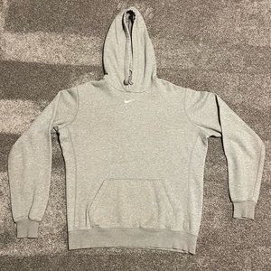Grey middle swoosh Nike hoodie